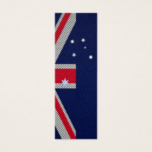 Australia Flag Design in Carbon Fibre Chrome Style