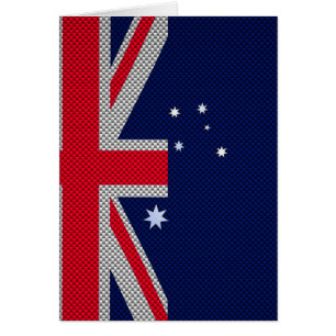 Australia Flag Design in Carbon Fibre Chrome Style