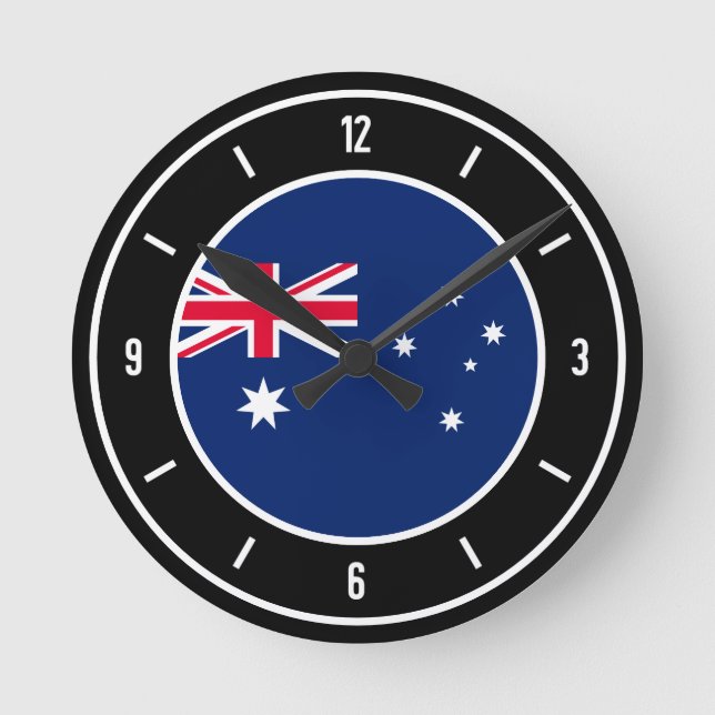 Australia Flag Elegant Round Clock (Front)