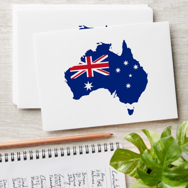 Australia flag envelope (Stacked)