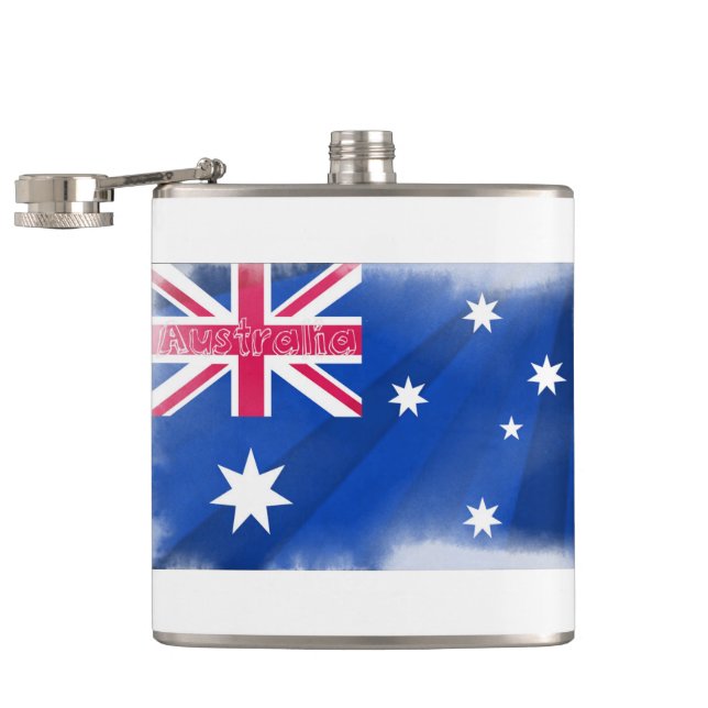 Australia Flag Fadeout Hip Flask (Opened)