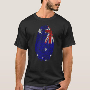 Australia Flag Fingerprint It is in my DNA Gift Au T-Shirt