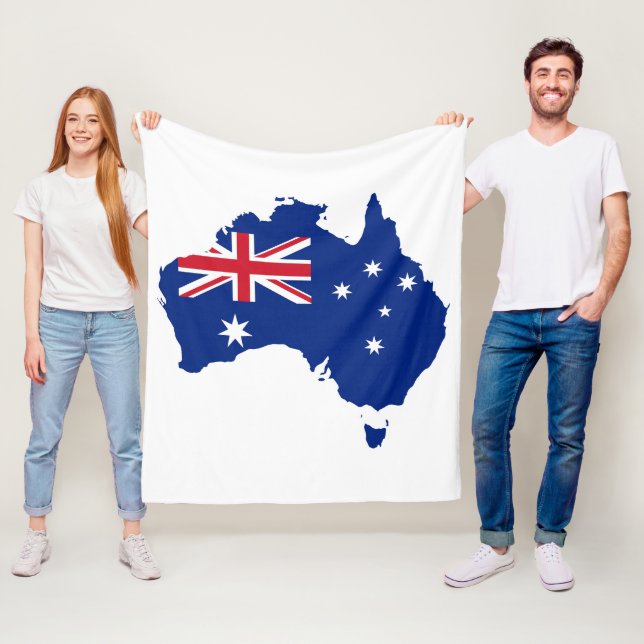 Australia flag fleece blanket (In Situ)