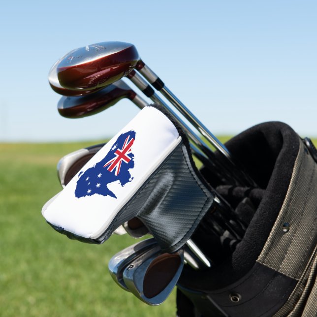 Australia flag golf head cover (In Situ)