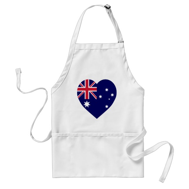 Australia Flag Heart Standard Apron (Front)