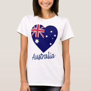 Australia Flag Heart T-Shirt
