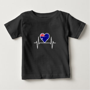 Australia Flag Heartbeat Baby T-Shirt