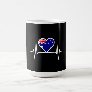 Australia Flag Heartbeat Coffee Mug