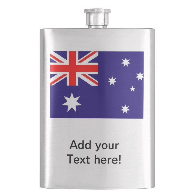 Australia Flag Hip Flask (Front)