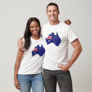 Australia Flag In Country Map T-Shirt