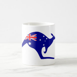 Australia Flag Kangaroo Coffee Mug