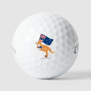 Australia Flag Kangaroo Golf Balls