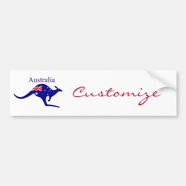 Australia Flag Kangaroo Thunder_Cove Bumper Sticker (Front)
