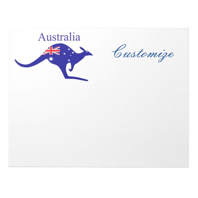 Australia Flag Kangaroo Thunder_Cove  Notepad (Front)