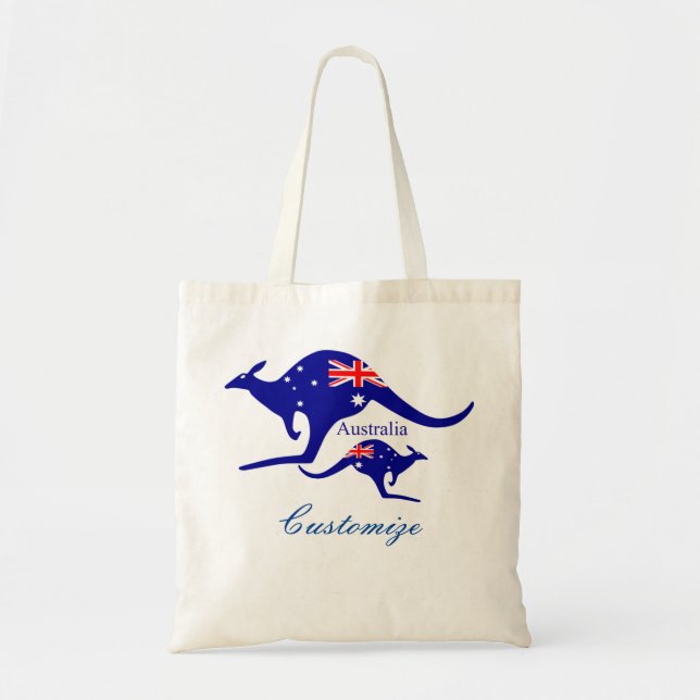 Australia Flag Kangaroo Thunder_Cove Tote Bag (Front)