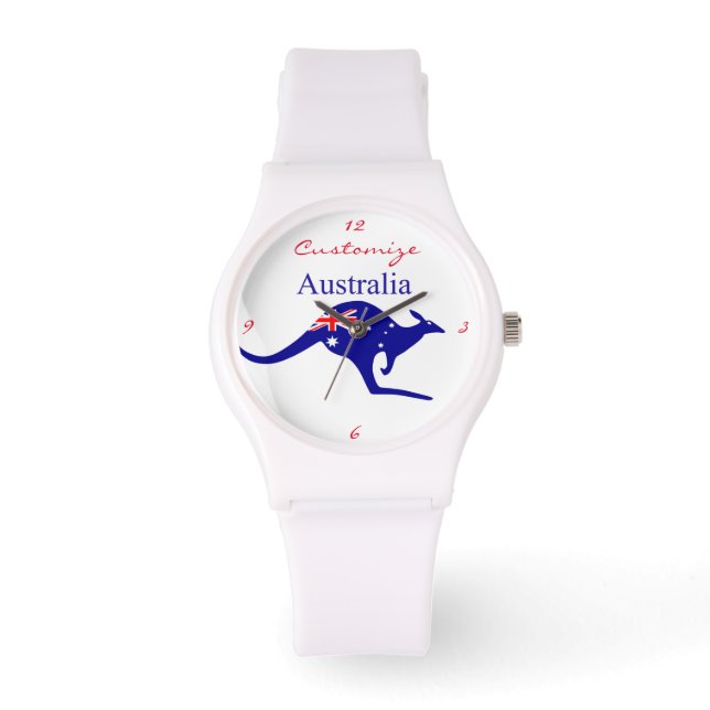 Australia Flag Kangaroo Thunder_Cove Watch (Front)
