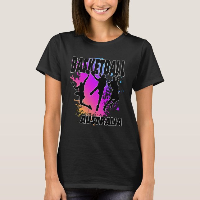 Australia Flag  Love Playing Basketball  1 T-Shirt (Front)