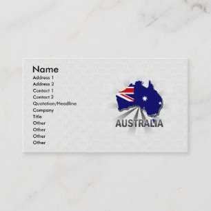 Australia Flag Map 2.0 Business Card