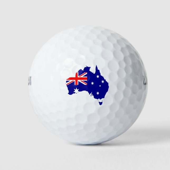 Australia Flag Map Golf Balls (Front)