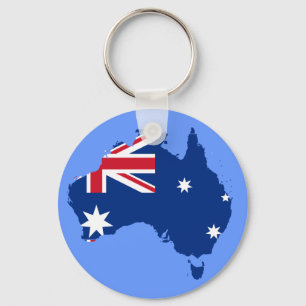 australia flag map key ring