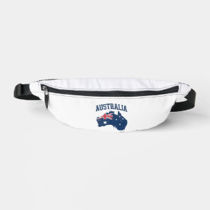 Australia Flag Map Vintage Distressed Graphic_1 Bum Bags