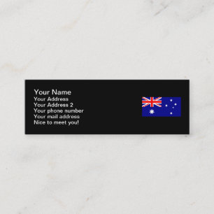Australia flag mini business card