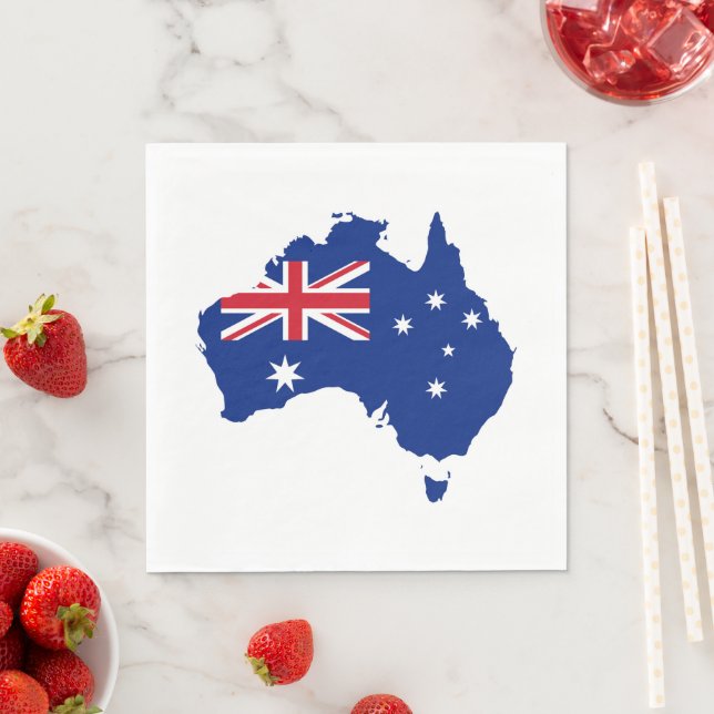 Australia flag napkin (Insitu)