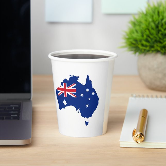 Australia flag paper cups (Insitu)