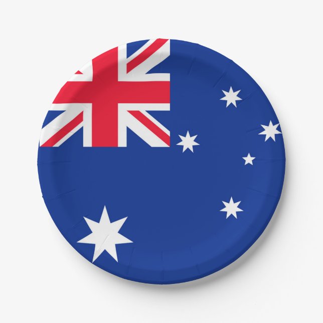 Australia Flag Paper Plate (Front)