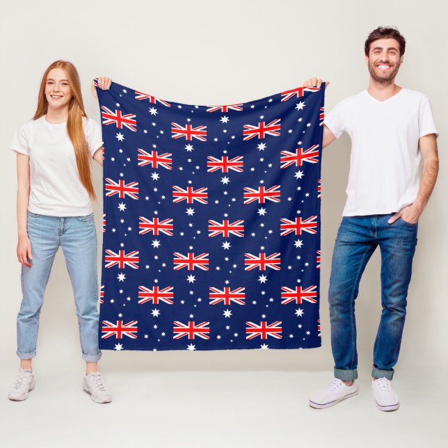 Australia flag pattern fleece blanket (In Situ)