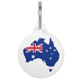 Australia flag pet tag