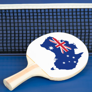 Australia flag ping pong paddle