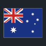 Australia Flag Postcard<br><div class="desc">A simple design featuring the Australian flag. The perfect reminder of where you've been.
You can add your own text or graphics using the 'Customise it!' feature.
© 2011 FlagAndMap</div>