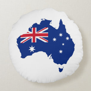 Australia flag round cushion