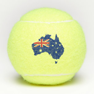 Australia flag tennis balls
