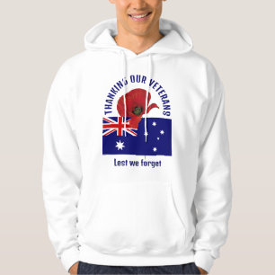 Australia Flag THANK YOU VETERANS Remembrance Hoodie