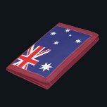 Australia flag trifold wallet<br><div class="desc">Australia flag wallet.Customise and personalise,  as desired. Choose from 8 different styles of nylon, denim or elegant leather and 6 colours colours.</div>