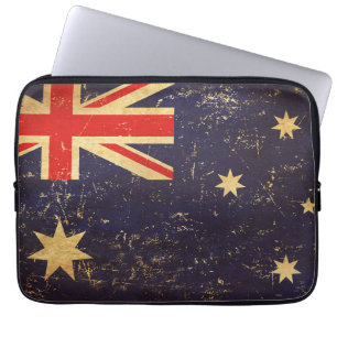 Australia Flag Vintage Design Laptop Sleeve