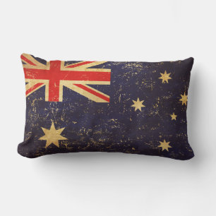 Australia Flag Vintage Design Lumbar Cushion