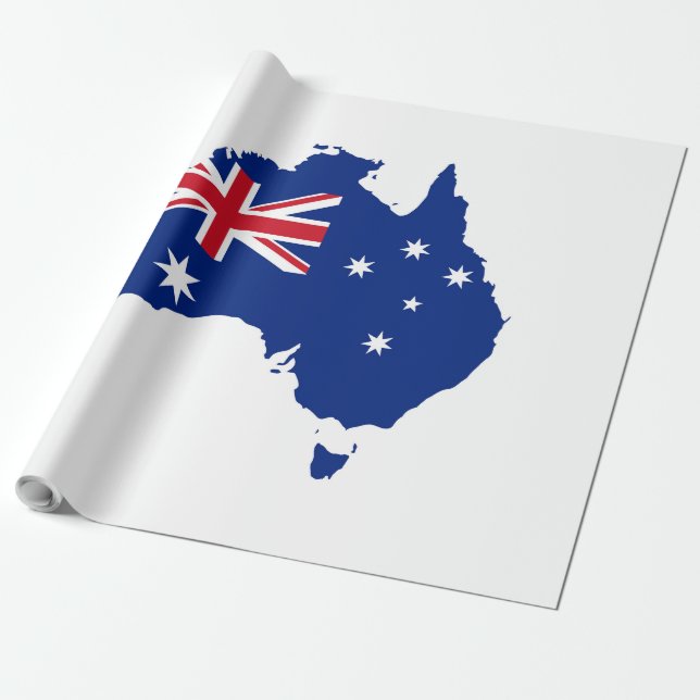Australia flag wrapping paper (Unrolled)