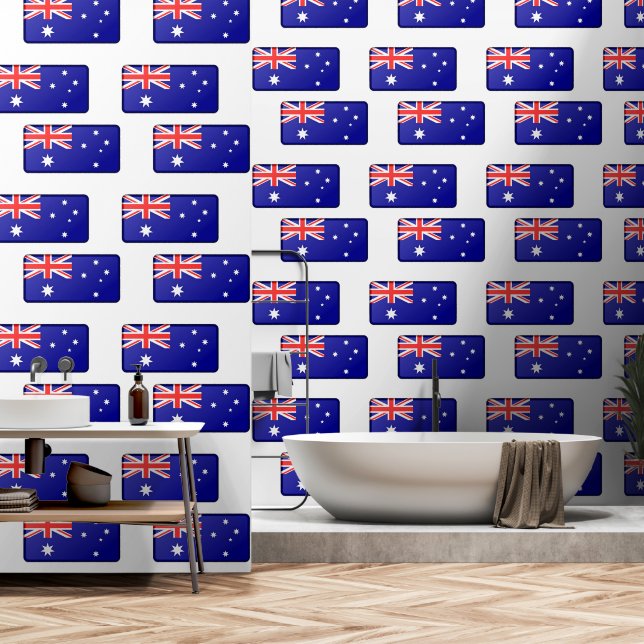 Australia Flags Patriotic Wallpaper (Bathroom)