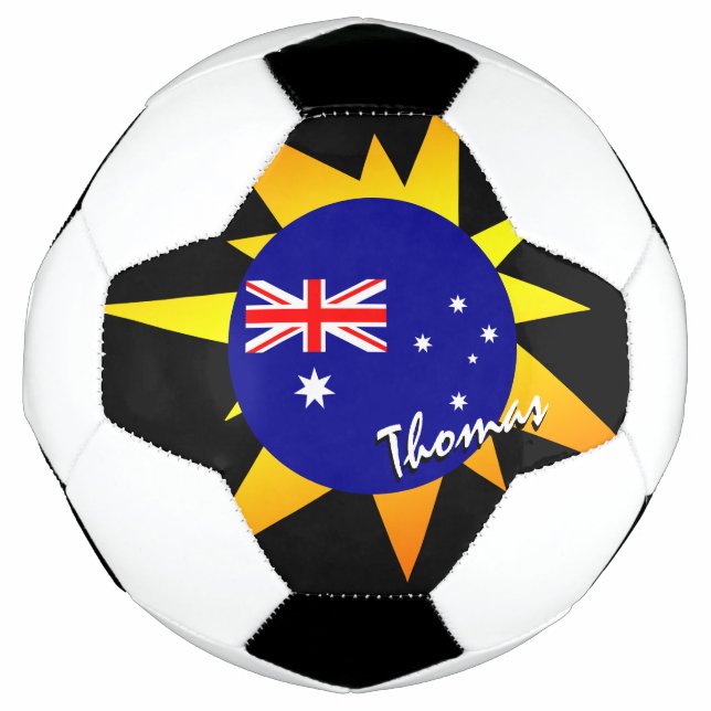 Australia Football & Australian Flag / BANG Soccer Ball (Front)