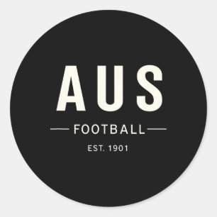 Australia Football Est. 1901 Heritage Soccer Fan T Classic Round Sticker