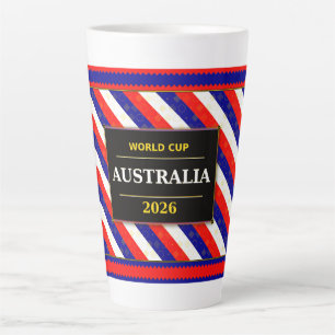 Australia Football Fan Flag Colours Stripe Pattern Latte Mug