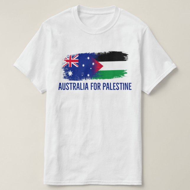 Australia for Palestine – Solidarity Political Sta T-Shirt (Design Front)