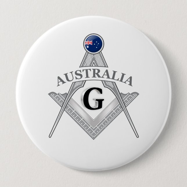 Australia freemasonry sign 10 cm round badge (Front)