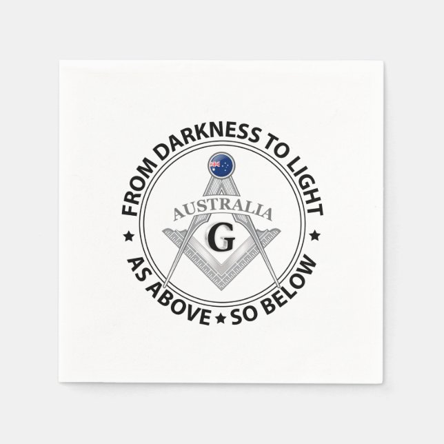 Australia freemasonry sign napkin (Front)