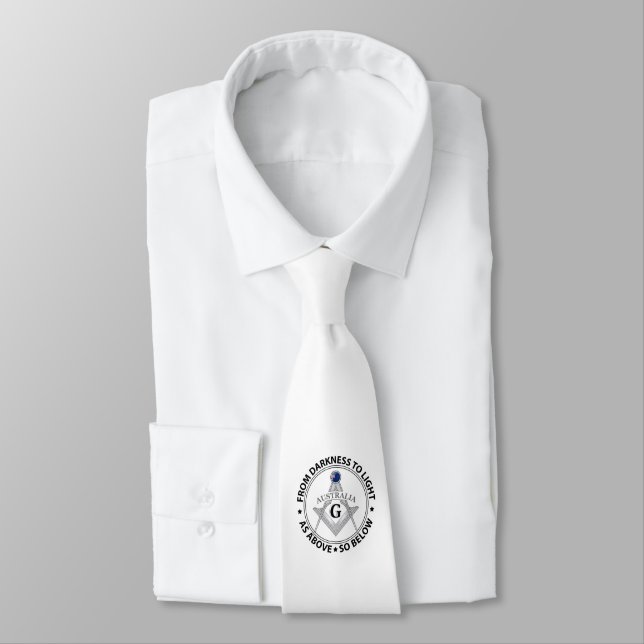 Australia freemasonry sign tie (Tied)