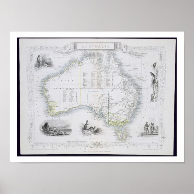Australia, from a Series of World Maps published b Poster (Front)