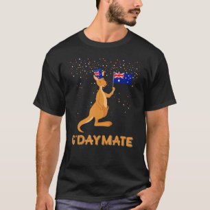 Australia G'day Mate Funny Kangaroo Australian Sym T-Shirt